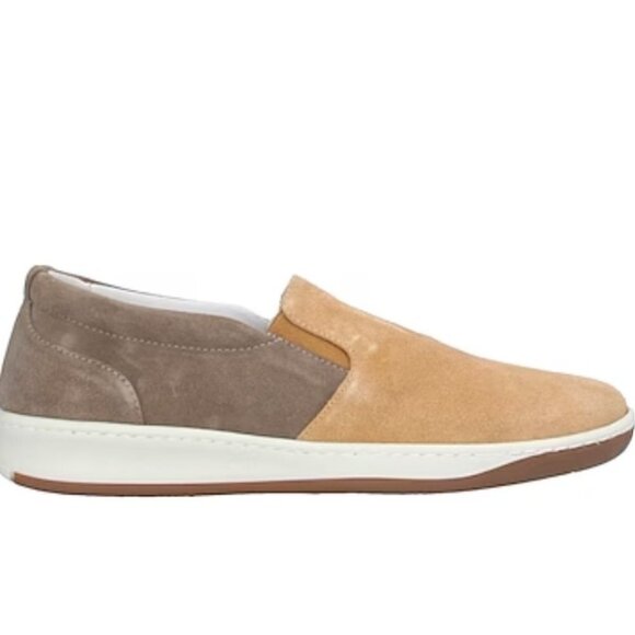 ELEVENTY Suede Slip-On Sneakers 2 tone gray beige 44 - Picture 2 of 12